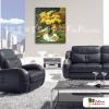 印象派花卉A02 純手繪 油畫 直幅 褐綠 中性色系 印象 掛畫 無框畫 民宿 室內設計 居家佈置