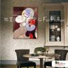 Picasso38 臨摹畢卡索名畫 油畫 直幅 灰底 中性色系 飯店 民宿 餐廳 裝飾 無框畫 實拍影片