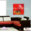 越南景07 純手繪 油畫 方形 紅色 暖色系 藝術品 裝飾 無框畫 裝潢 室內設計 客廳掛畫
