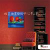 越南景09 純手繪 油畫 方形 籃底 冷色系 藝術品 裝飾 無框畫 裝潢 室內設計 客廳掛畫