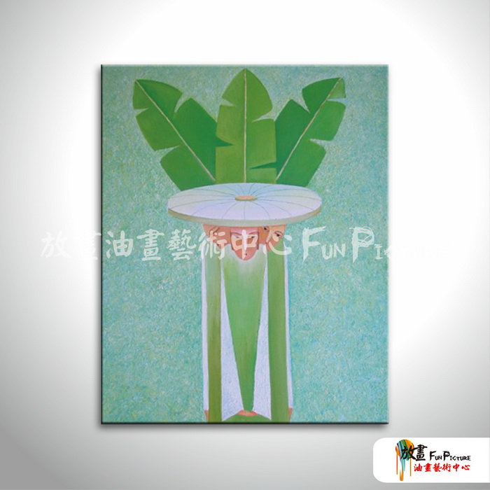 越南景23 純手繪 油畫 直幅 灰綠 中性色系 藝術品 裝飾 無框畫 裝潢 室內設計 客廳掛畫