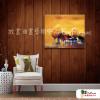 越南景55 純手繪 油畫 橫幅 黃褐 暖色系 藝術品 裝飾 無框畫 裝潢 室內設計 客廳掛畫