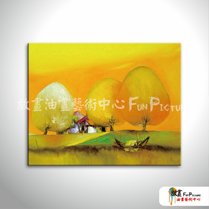 越南景62 純手繪 油畫 橫幅 黃色 暖色系 藝術品 裝飾 無框畫 裝潢 室內設計 客廳掛畫