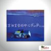 越南景66 純手繪 油畫 橫幅 藍色 冷色系 藝術品 裝飾 無框畫 裝潢 室內設計 客廳掛畫