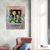 寫實花卉47 純手繪 油畫 直幅 褐綠 中性色系 印象 掛畫 無框畫 民宿 室內設計 居家佈置