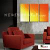 3拼抽象A116 純手繪 油畫 直幅*3 黃橙 暖色系 線條 裝飾 無框畫 民宿 餐廳 裝潢 室內設計