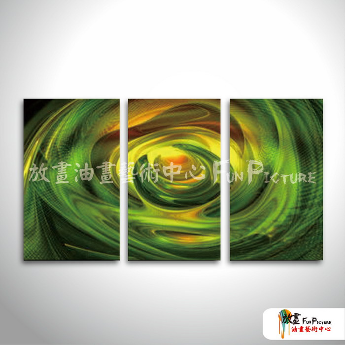 3拼抽象A172 純手繪 油畫 直幅*3 綠色 冷色系 幾何 裝飾 無框畫 民宿 餐廳 裝潢 室內設計