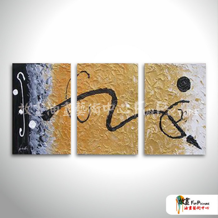3拼抽象C17 純手繪 油畫 直幅*3 黑褐 中性色系 線條 裝飾 無框畫 民宿 餐廳 裝潢 實拍影片