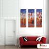 3拼抽象E81 純手繪 油畫 直幅*3 紅褐 暖色系 形象 裝飾 無框畫 民宿 餐廳 裝潢 室內設計