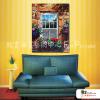 門窗景17 純手繪 油畫 直幅 褐綠 中性色系 裝飾 畫飾 無框畫 民宿 餐廳 裝潢 室內設計