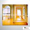 門窗景36 純手繪 油畫 橫幅 黃褐 暖色系 裝飾 畫飾 無框畫 民宿 餐廳 裝潢 室內設計