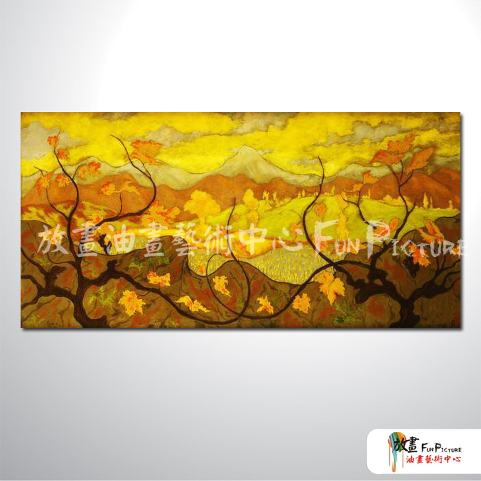 純抽象88 純手繪 油畫 橫幅 黃橙 暖色系 藝術畫 裝飾 無框畫 裝潢 室內設計 客廳掛畫