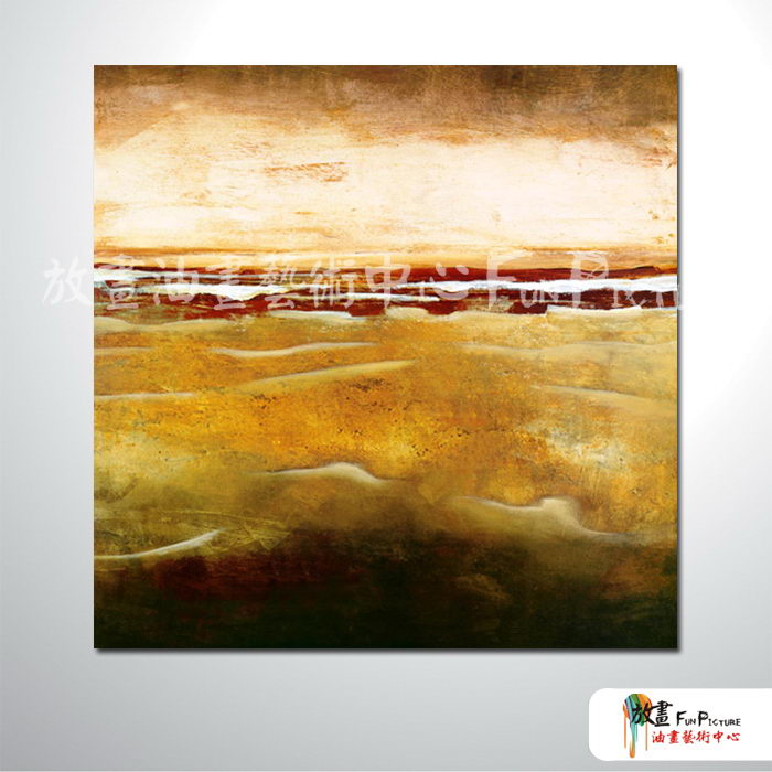 純抽象方125 純手繪 油畫 方形 黃褐 暖色系 藝術畫 層色 無框畫 裝潢 室內設計 客廳掛畫