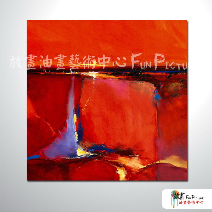 純抽象方108 純手繪 油畫 方形 紅色 暖色系 藝術畫 裝飾 畫飾 無框畫 裝潢 室內設計 居家佈置