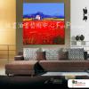 花田葡萄園155 純手繪 油畫 方形 紅色 暖色系 無框畫 花海 民宿 餐廳 裝潢 室內設計 居家佈置