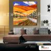花田葡萄園165 純手繪 油畫 方形 紅橙 暖色系 無框畫 花海 民宿 餐廳 裝潢 室內設計 居家佈置