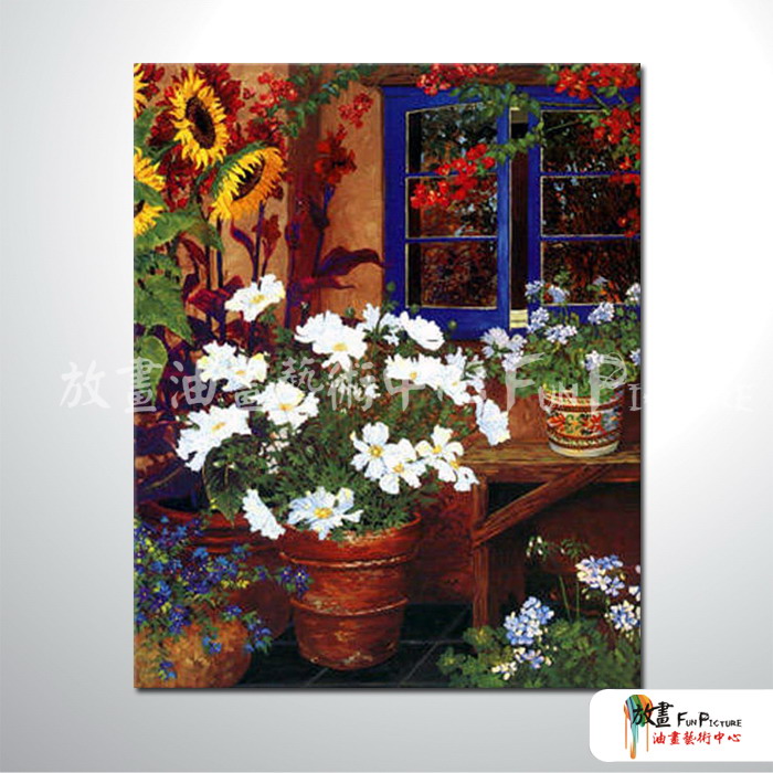 田園花園景29 純手繪 油畫 直幅 紅褐 暖色系 無框畫 民宿 餐廳 裝潢 室內設計 居家佈置