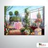 田園花園景183 純手繪 油畫 橫幅 多彩 暖色系 無框畫 民宿 餐廳 裝潢 室內設計 居家佈置