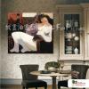 酒吧女郎B18 純手繪 油畫 橫幅 褐白 中性色系 摩鐵 Motel PUB 民宿 餐廳 裝飾 裝潢 室內設計