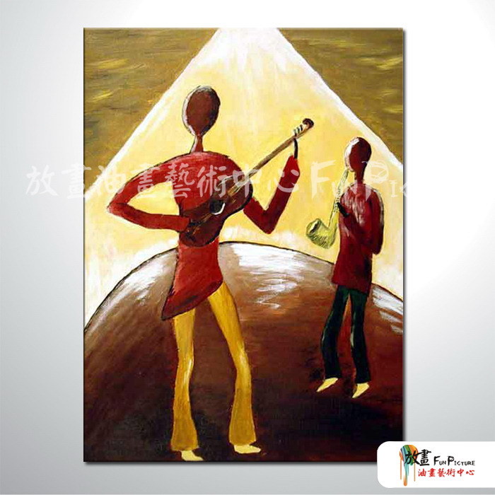 音樂舞蹈人物43 純手繪 油畫 直幅 黃紅 暖色系 Motel 酒店 PUB 民宿 餐廳 無框畫 室內設計