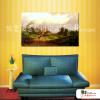 古典風景08 純手繪 油畫 橫幅 黃綠 暖色系 山水 門市 客廳 裝飾 招財 風水 民宿 辦公室