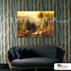 古典風景64 純手繪 油畫 橫幅 黃褐 暖色系 山水 門市 客廳 裝飾 招財 風水 民宿 辦公室