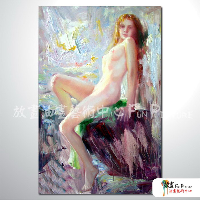 現代人體09 純手繪 油畫 直幅 多彩 暖色系 裸體 裸女 藝術 時尚 摩鐵 旅館 酒店 實拍影片