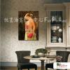現代人體17 純手繪 油畫 直幅 鵝黃 暖色系 裸體 裸女 藝術 時尚 摩鐵 旅館 酒店 情趣 裝潢