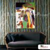 臨摹米羅名畫 MIRO23 油畫 直幅 多彩 中性色系 抽象 Motel PUB 民宿 餐廳 裝飾 實拍影片