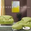 純抽象A128 純手繪 油畫 直幅 黃底 暖色系 層色 畫飾 無框畫 民宿 餐廳 裝潢 室內設計
