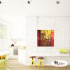 純抽象A148 純手繪 油畫 方形 黃紅 暖色系 裝飾 畫飾 無框畫 民宿 餐廳 裝潢 室內設計