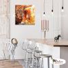 純抽象B020 純手繪 油畫 方形 黃紅褐 暖色系 精選 厚顏料 無框畫 民宿 餐廳 室內設計