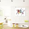 彩繪飛馬B026 純手繪 油畫 橫幅 多彩 暖色系 裝飾 畫飾 無框畫 民宿 餐廳 裝潢 室內設計