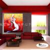 裝飾人物B154 純手繪 油畫 方形 紅底 暖色系 裝飾 畫飾 無框畫 民宿 餐廳 裝潢 室內設計