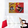 純抽象B223 純手繪 油畫 橫幅 紅黃 暖色系 裝飾 畫飾 無框畫 民宿 餐廳 裝潢 室內設計