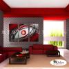 3拼艾斯B248 純手繪 油畫 直幅*3 紅色 暖色系 精選 掛畫 無框畫 民宿 餐廳 裝潢 室內設計