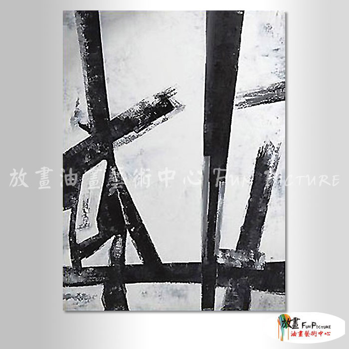 純抽象B251 純手繪 油畫 直幅 黑白 中性色系 裝飾 畫飾 無框畫 民宿 餐廳 裝潢 室內設計
