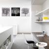 3拼抽象B296 純手繪 油畫 方形*3 黑白 中性色系 裝飾 畫飾 無框畫 民宿 餐廳 室內設計