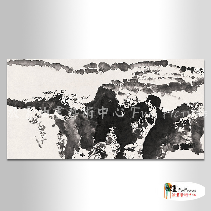 名家抽象50 純手繪 油畫 橫幅 黑白 中性色系 無框畫 名畫 線條 現代抽象 近代名家 大師作品