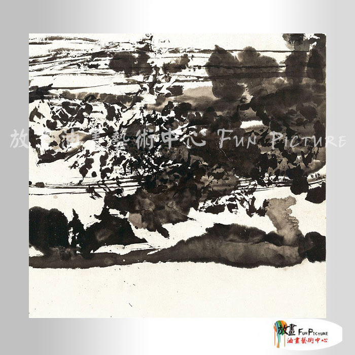 名家抽象51 純手繪 油畫 方形 黑白 中性色系 無框畫 名畫 線條 現代抽象 近代名家 大師作品