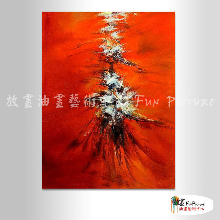 名家抽象76 純手繪 油畫 直幅 紅橙 暖色系 無框畫 名畫 線條 現代抽象 近代名家 大師作品