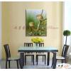 松鼠03 純手繪 油畫 直幅 褐綠 中性色系 動物 大自然 藝術畫 掛畫 生肖 客廳 裝潢 室內設計