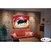鬥牛11 純手繪 油畫 橫幅 紅橙 暖色系 動物 大自然 藝術畫 掛畫 生肖 客廳 裝潢 室內設計