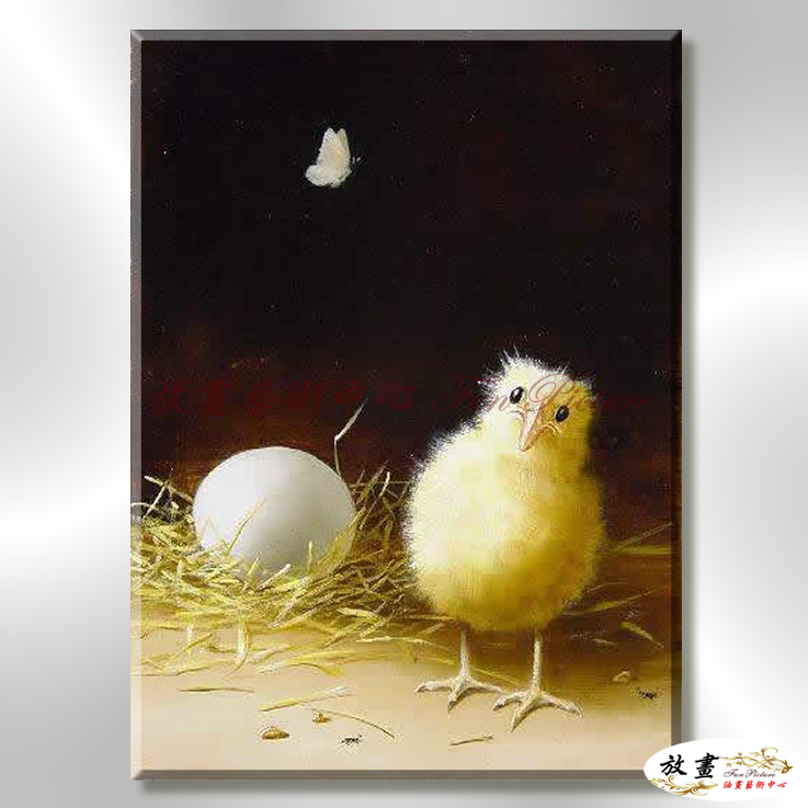 雞39 純手繪 油畫 直幅 黃咖 中性色系 動物 大自然 藝術畫 掛畫 生肖 求運 藝術品 寫實 室內設計