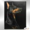 狗18 純手繪 油畫 直幅 黑色 中性色系 動物 大自然 藝術畫 掛畫 生肖 求運 藝術品 寫實 室內設計