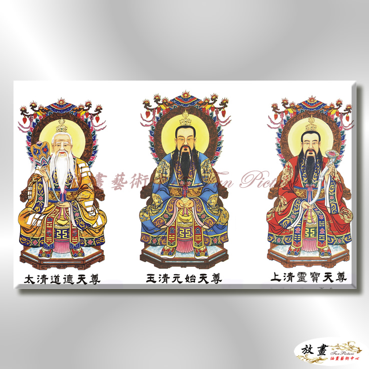 宗教肖像FR073 純手繪 油畫 橫幅 多彩 中性色系 文化 吉祥 禪意 風水 命理 禮佛 修道 文藝品