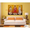 宗教肖像FR074 純手繪 油畫 橫幅 橙色 暖色系 文化 吉祥 禪意 風水 命理 禮佛 修道 文藝品