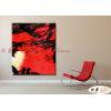 名家抽象A10 純手繪 油畫 直幅 紅色 暖色系 無框畫 名畫 色塊 現代抽象 近代名家 客廳掛畫