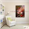 古典花卉106 純手繪 油畫 直幅 多彩 中性色系 寫實 掛畫 無框畫 民宿 室內設計 居家佈置
