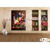 古典花卉116 純手繪 油畫 直幅 紅褐 暖色系 寫實 掛畫 無框畫 民宿 室內設計 居家佈置